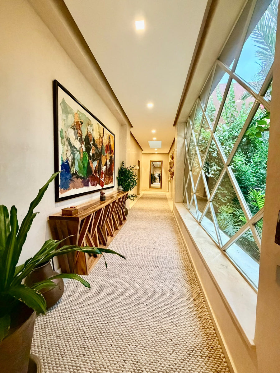 Galerie ouverte sur le jardin